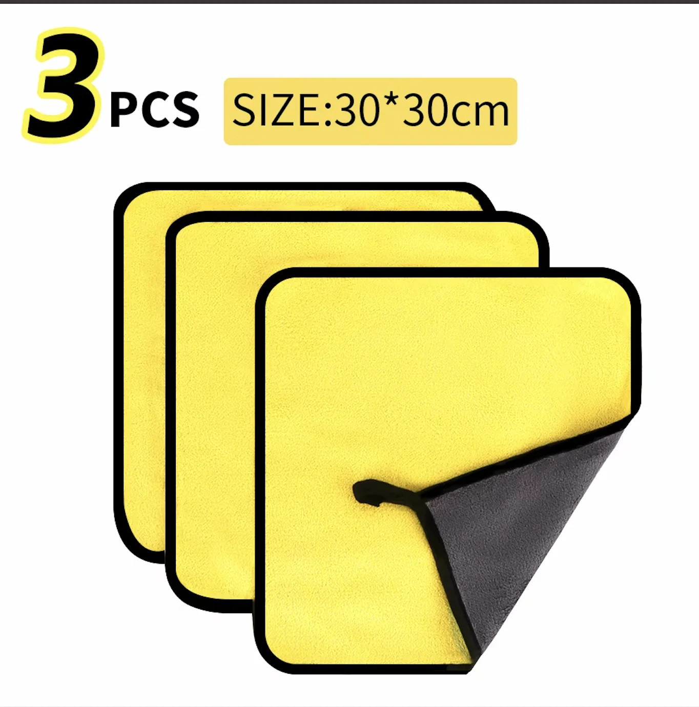 3/5/10Pcs Car Wash Microfiber Towel 30*30CM / 30*60Cm Car Cleaning Drying Cloth