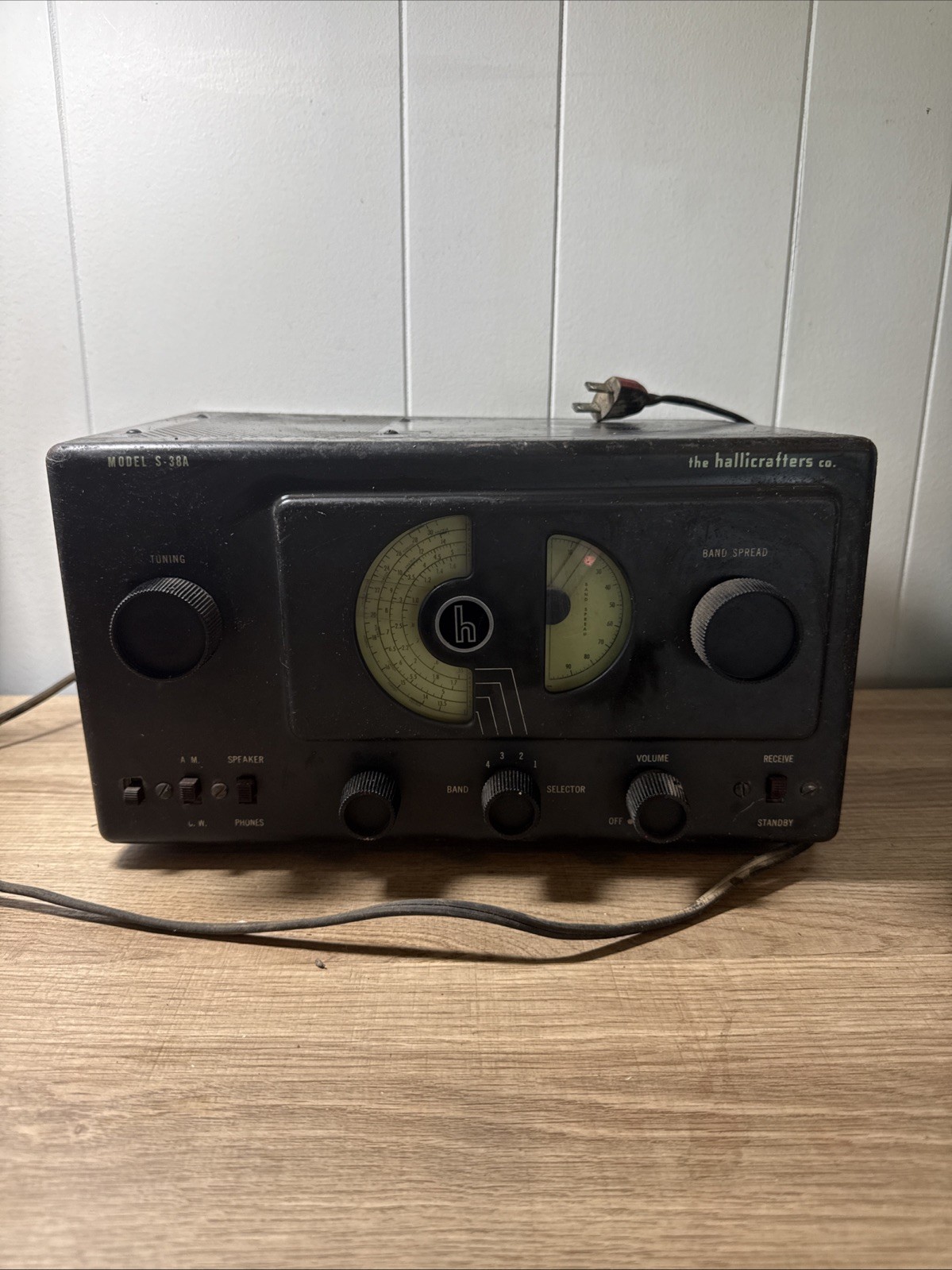 Vintage Hallicrafters S-38A Ham Shortwave Communications Receiver Untested