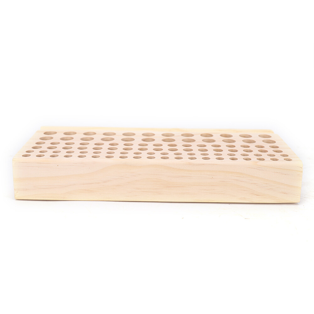 98 Slots Leather DIY Craft Wood Tool Wooden Rack Stamp Holder Organizer US STOCK