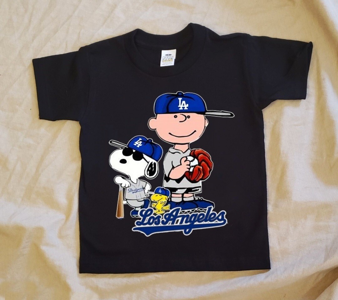 L.A Dodgers 'Charlie Brown Toddler T-shirt Sizes 2T-6T Available