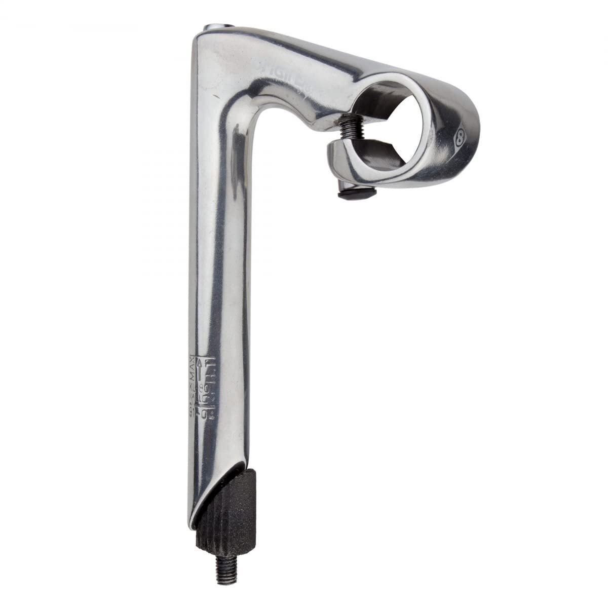 Origin8 Classique Sport Quill Stem, 180 x 80 x 26.0mm, 1" Fork Diameter, Silver
