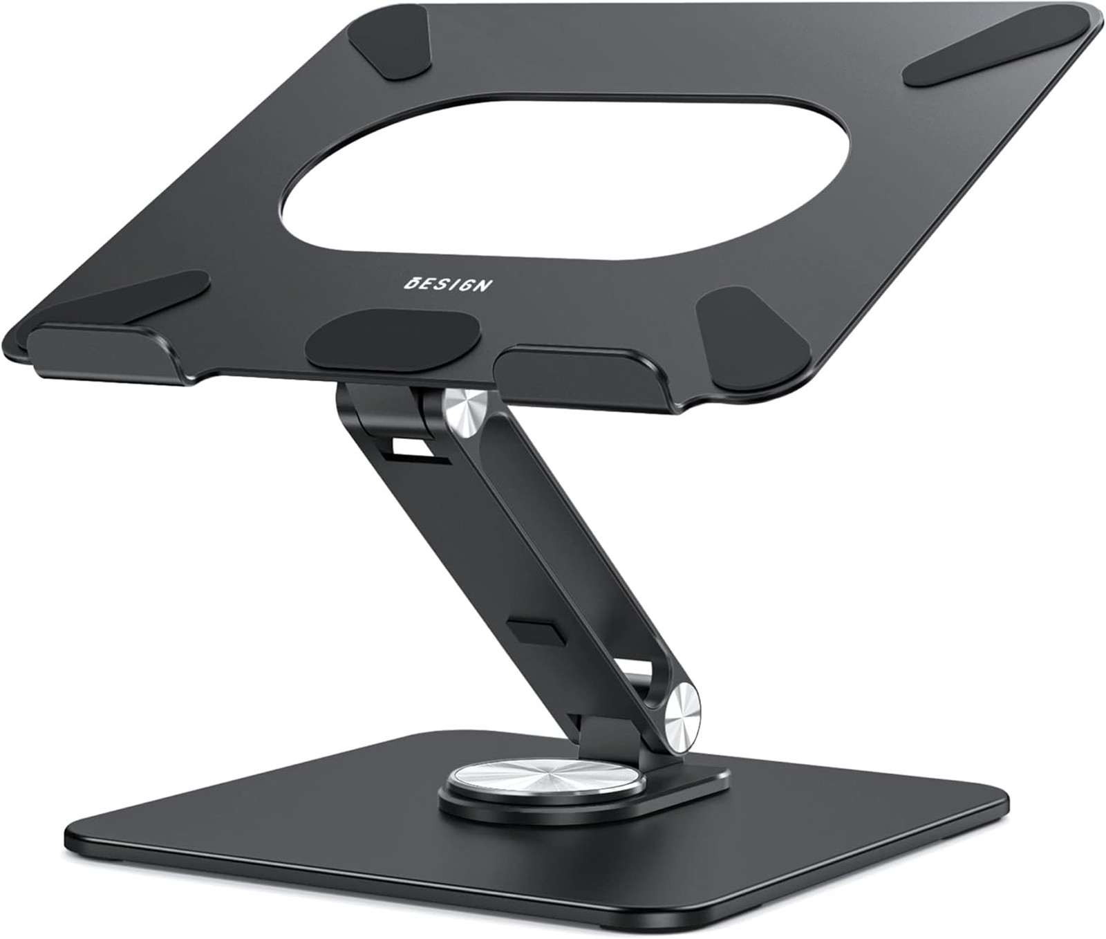 Laptop Stand with 360 Rotating Base Ergonomic Adjustable Notebook Riser Foldable
