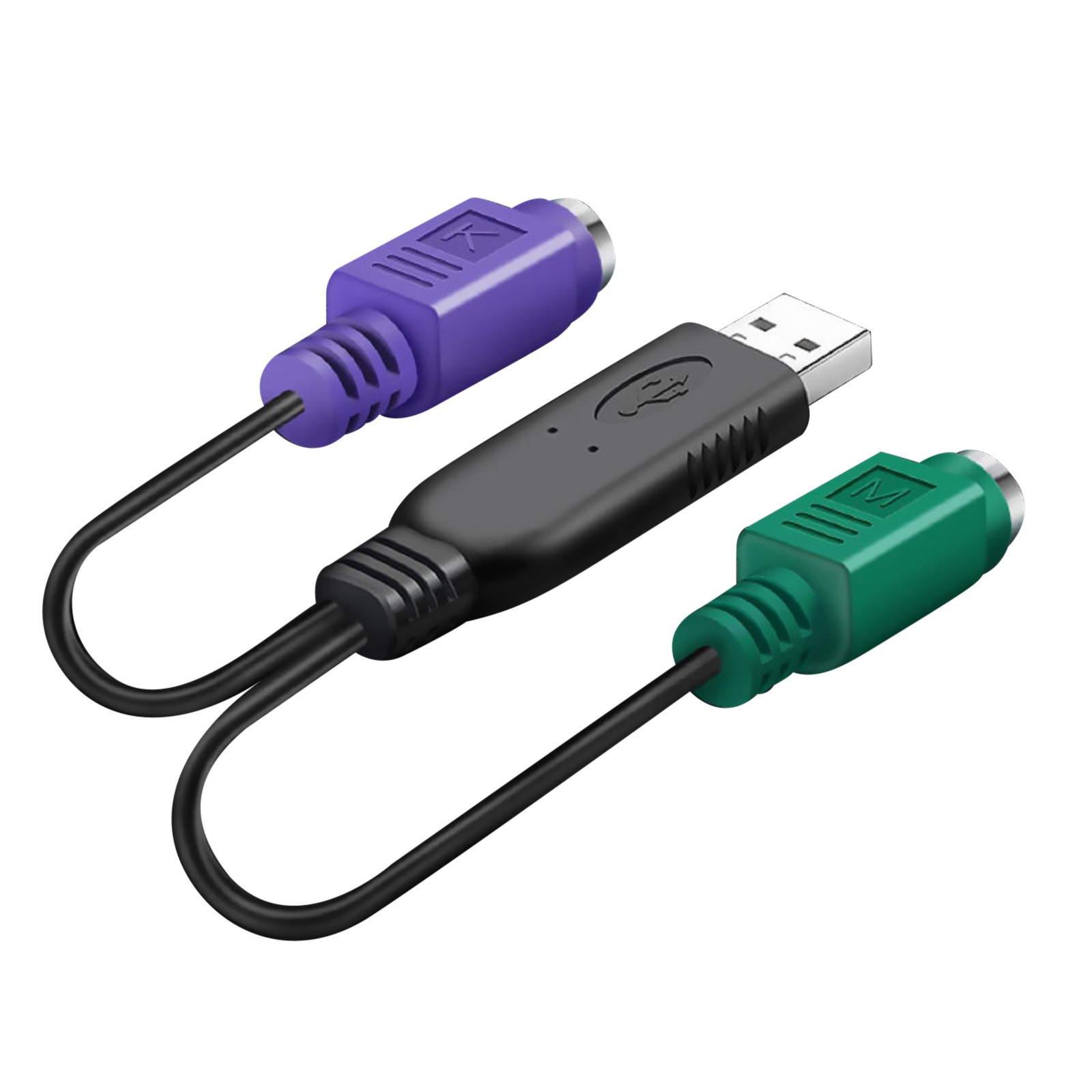 20CM USB Male to PS2 Female Active Converter Cable Adapter For Mouse Keyboard