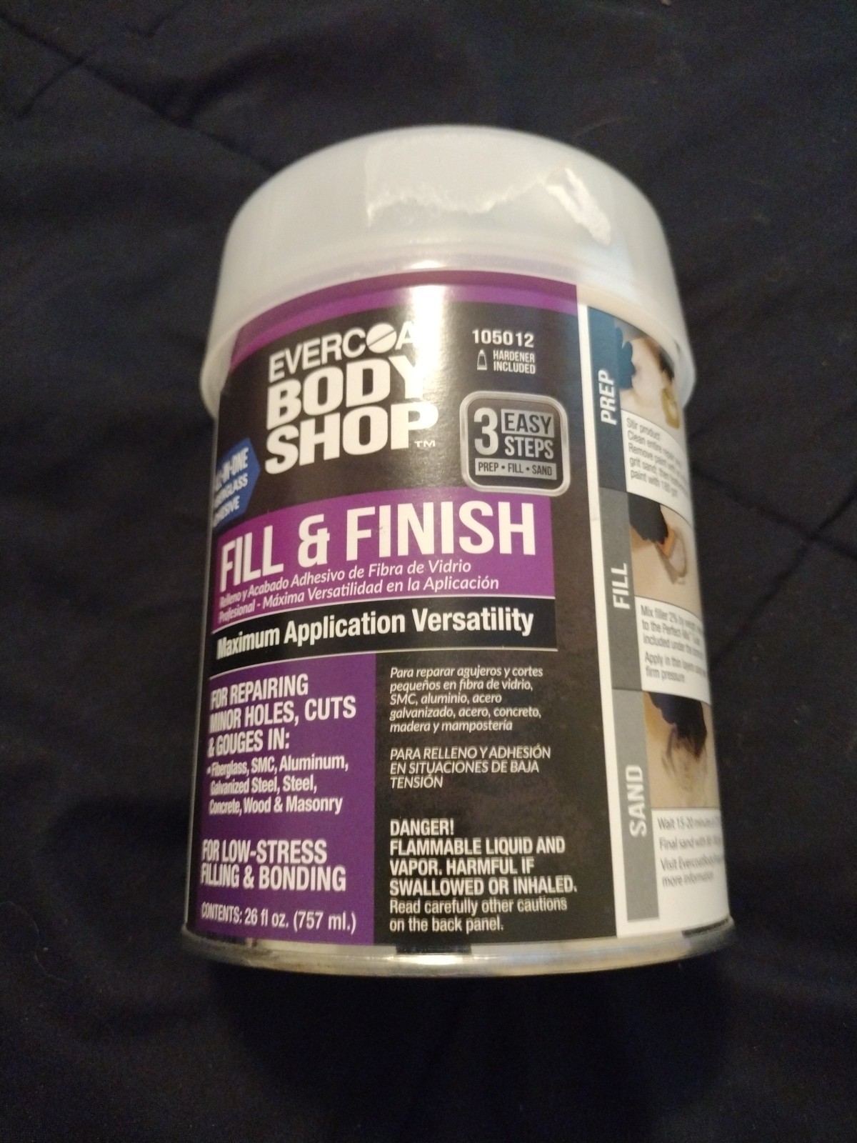 Evercoat Body Shop 105012 Fill &Finish Repairs Minor Holes ,Guts,& Gouges