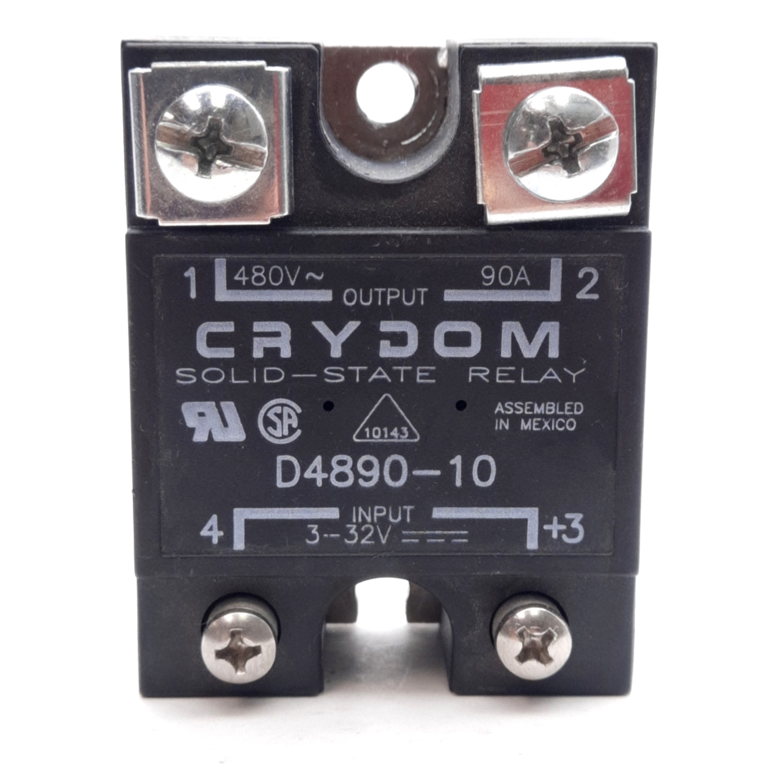 Crydom D4890-10 Solid State Relay, 4-32VDC Control, 480VAC Operating, 90A Load