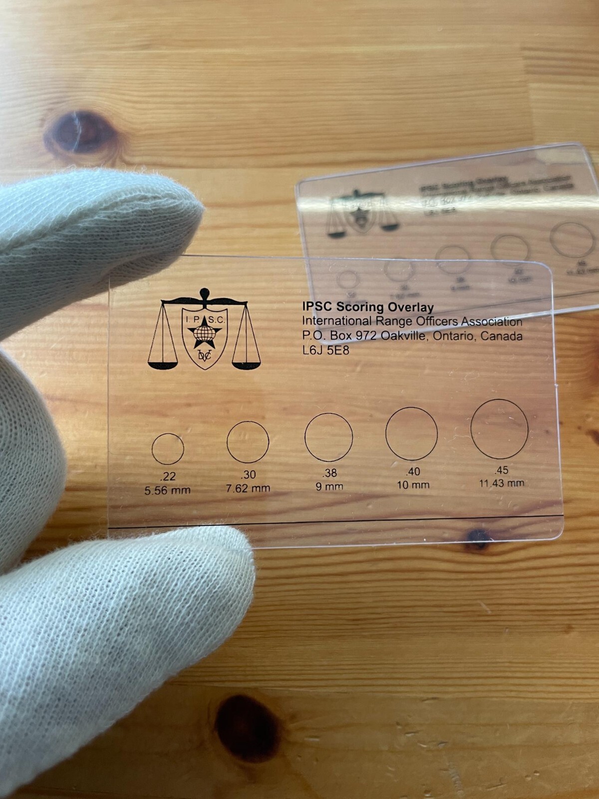 IPSC IROA RANGE OFFICER - OVERLAY SCORING CARDS - TRANSPARENT - MATCH - SHOOTING