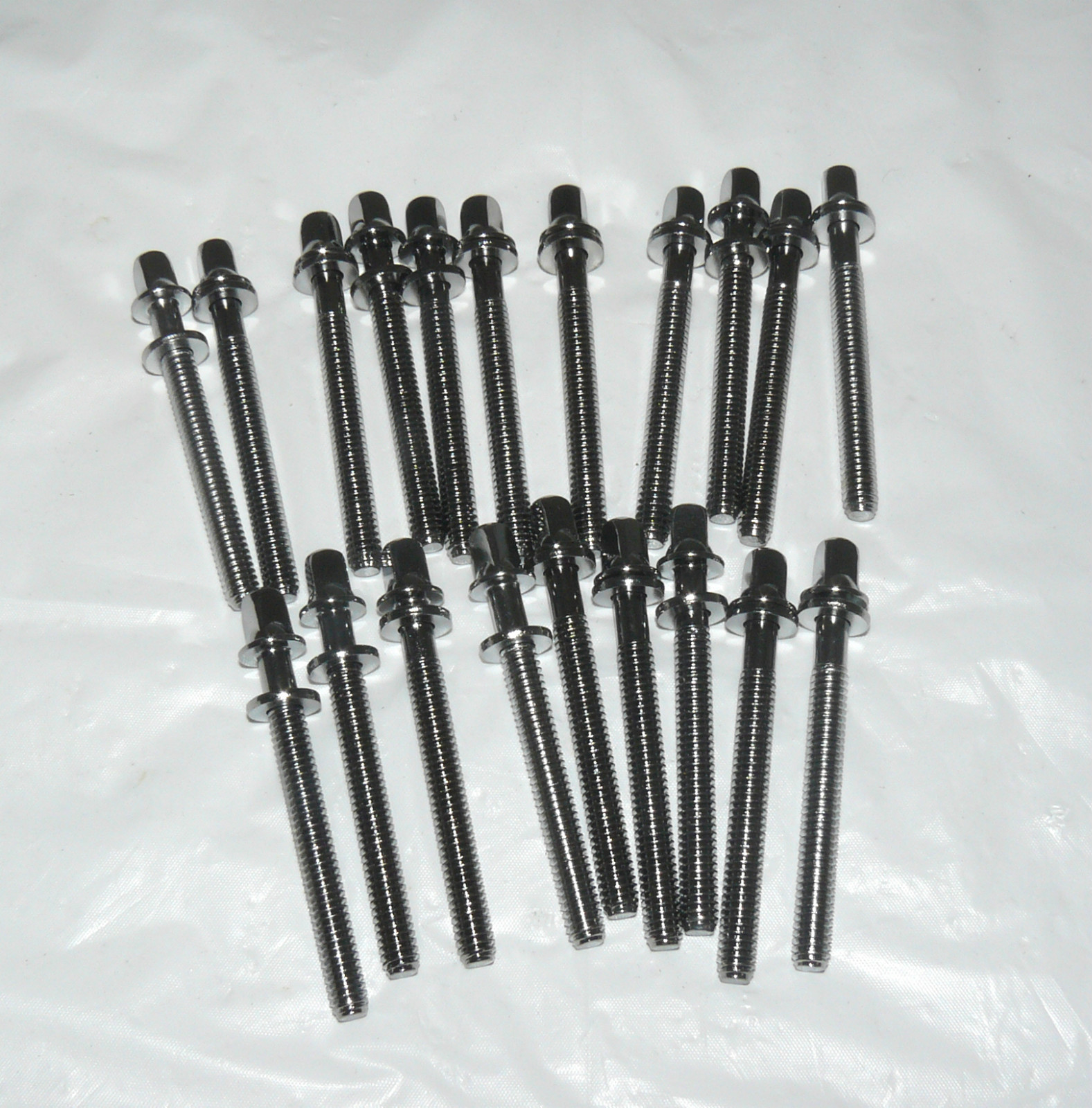 20 NEW Chrome Drum Tension Rods 52mm/2" Part for Tom Snare Build Repair Restore