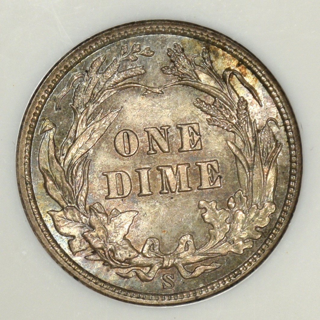 1905-S BARBER DIME ~ NGC MS62