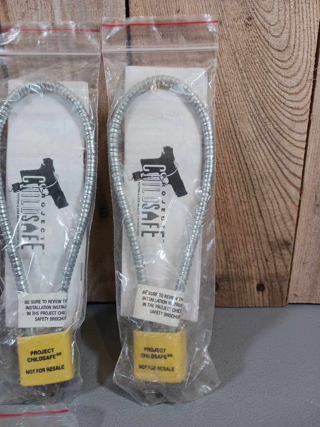 9 PROJECT CHILDSAFE Gun Locks - Child Safe Cable w/Padlock, 2 Keys, Instructions
