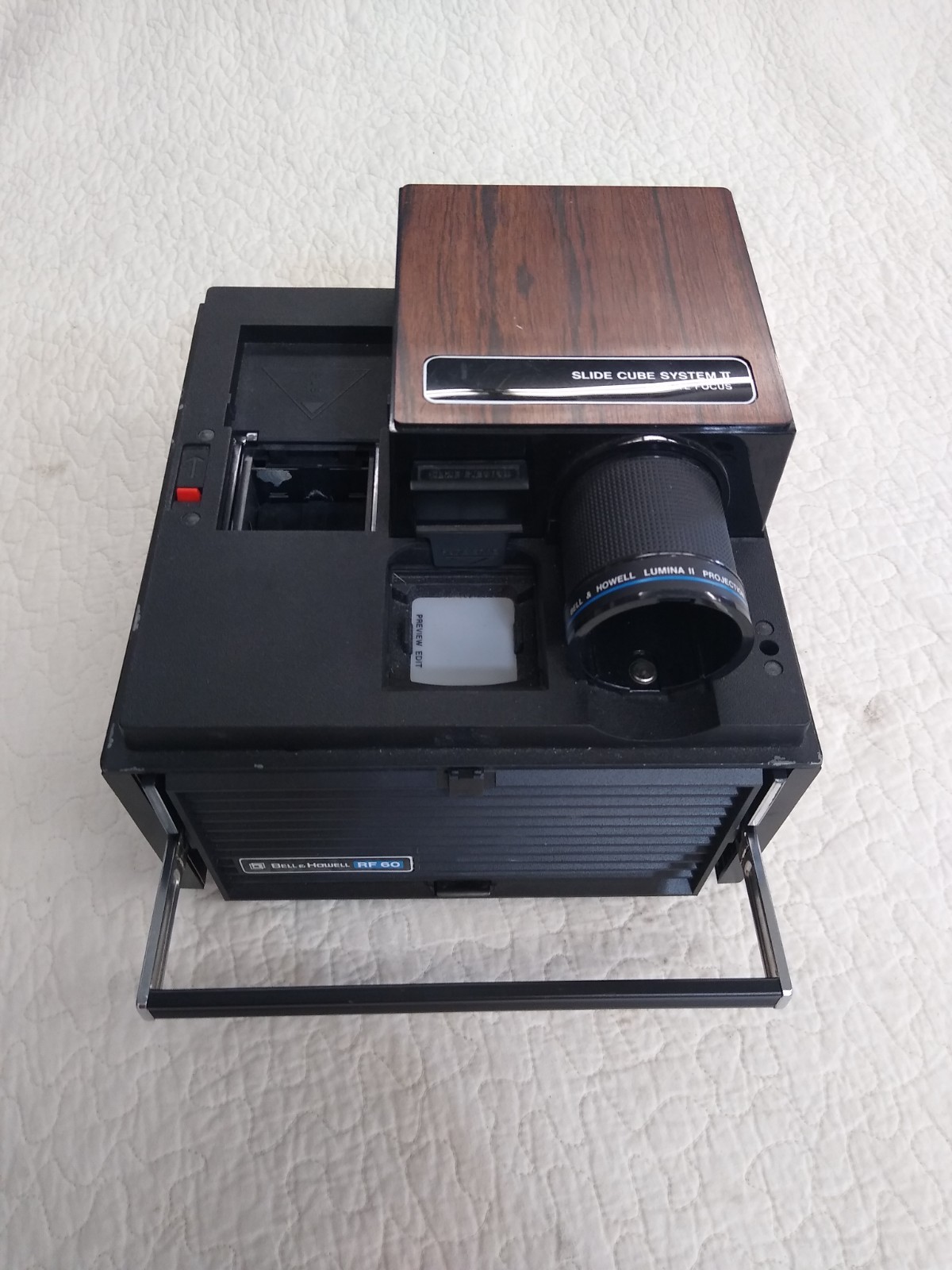 Vintage Bell & Howell RF 60 slide projector cube