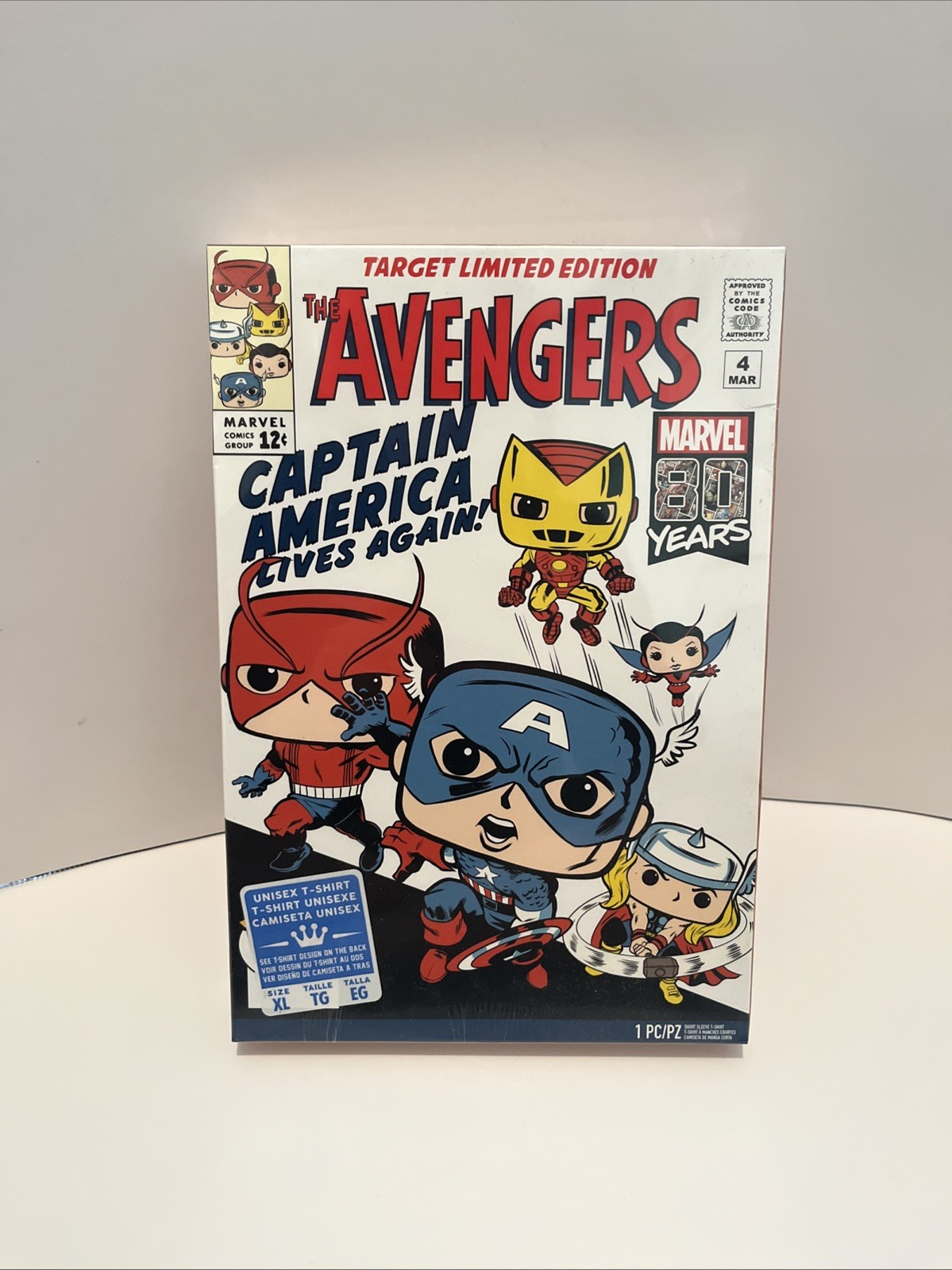 New Sealed Funko Unisex T-Shirt Marvel 80 Years Avengers Limited Edition Size XL