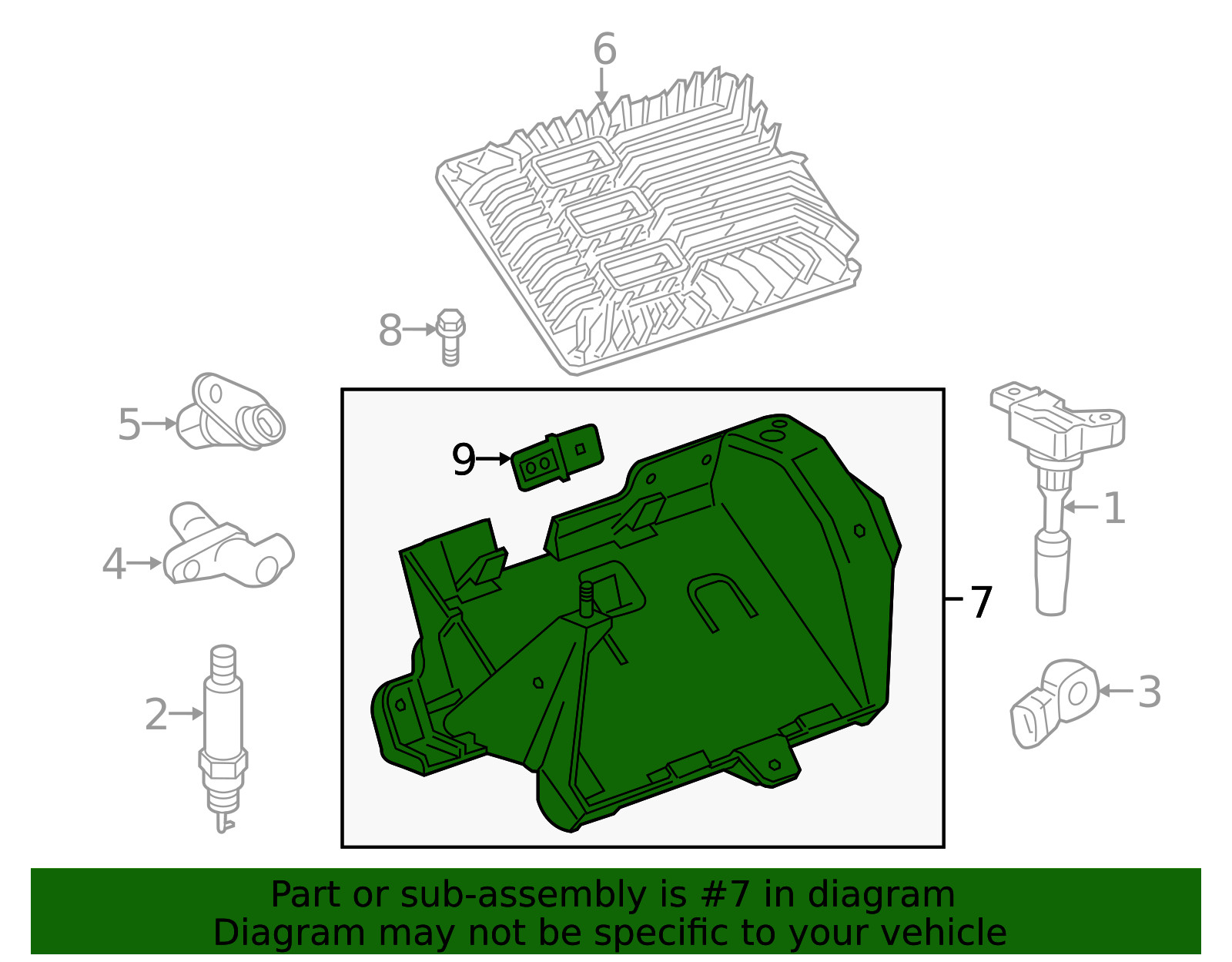 Genuine GM Engine Control Module Bracket 84013975
