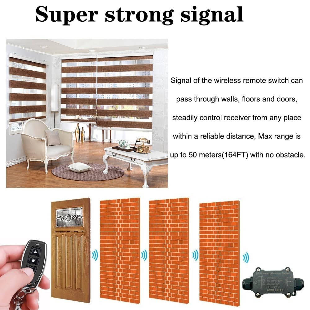 AC110V Forward and Reverse Remote Control Switch,Waterproof Wireless Switch w...