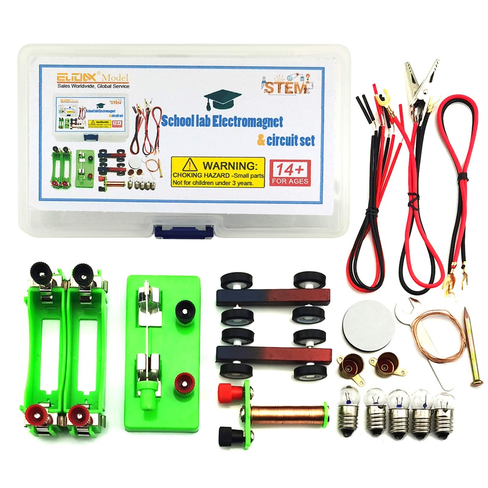DIY Physics Experiment Kit - Electromagnet & Basic Electricity Circuit Model for