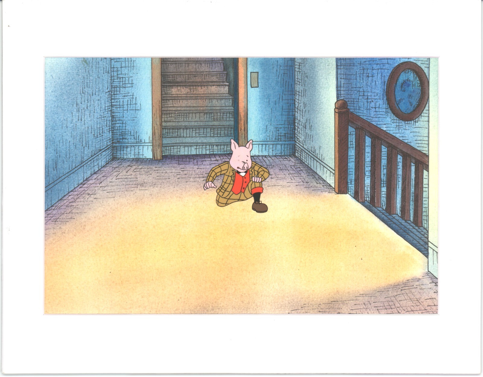 RUPERT Bear Podgy Pig Production Animation Cel Nelvana Tourtel 1990s 7-338