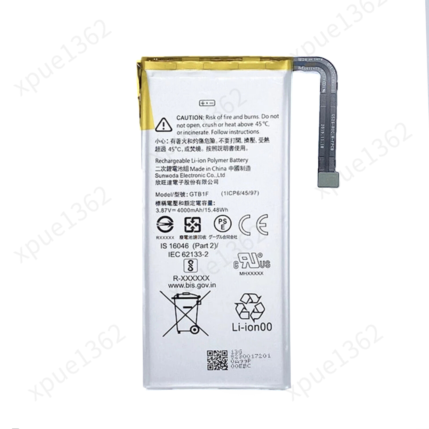 NEW Li-ion Battery GTB1F For Google Pixel 5 5G 4000mAh HighCapacity High Quality