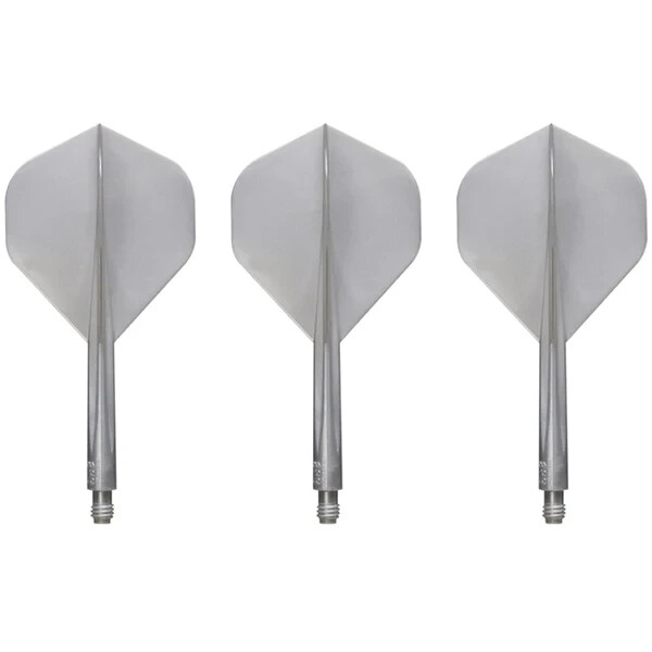 CONDOR AXE METALLIC DART SHAFT/FLIGHT STANDARD FLIGHT MEDIUM SHAFT PEARL SILVER
