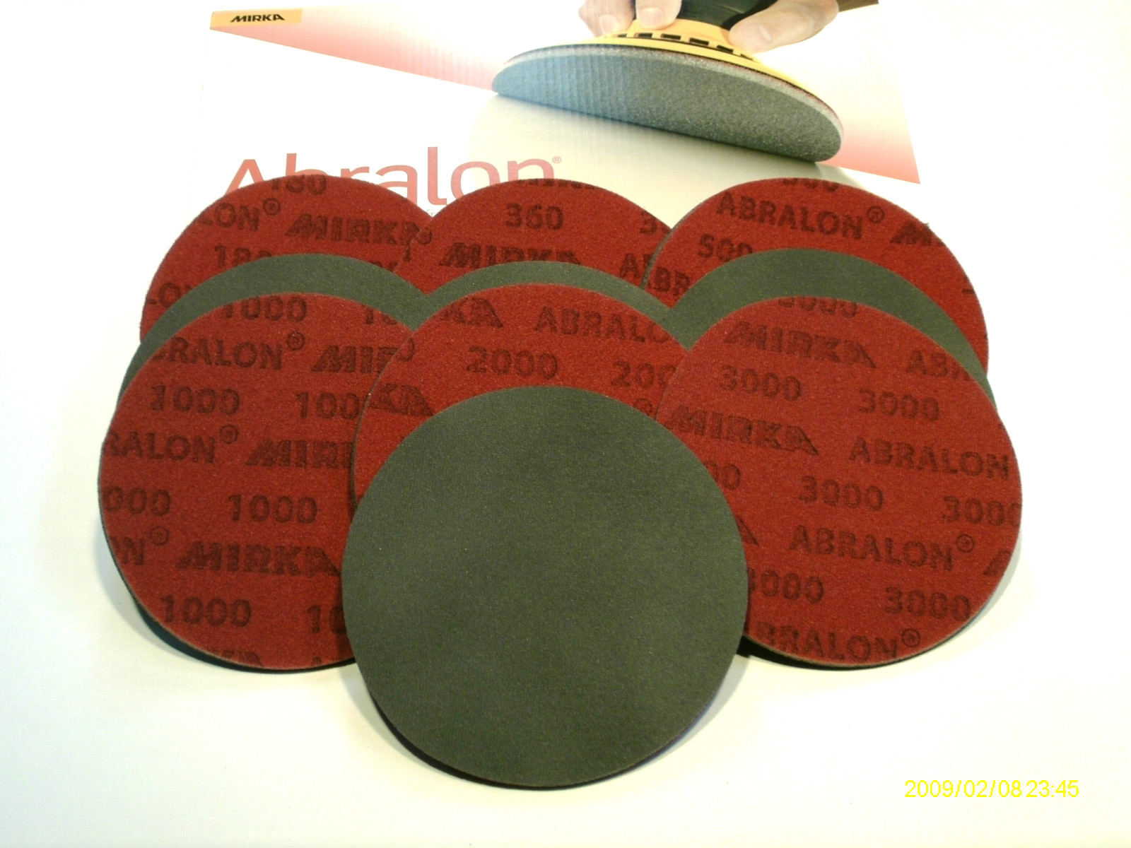 6" Mirka Abralon pads 1000  grit  -   8a-241-1000 box of 20  BOWLING ACCESSORIES