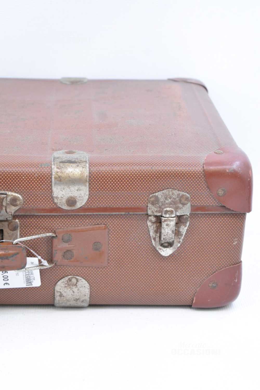 Vintage 1950s Hard Shell Suitcase 45x29x14cm