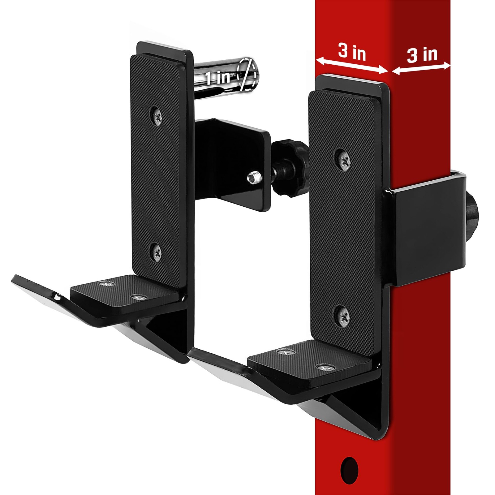 Yes4All Power Rack J-Hooks & E. J-Hook for 3"x3" with 1" or 5/8" Hole