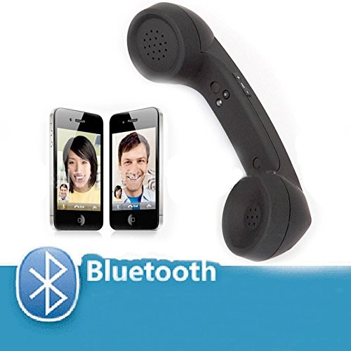 Wireless Retro Telephone Handset RadiationProof Headset for Mobile Call Black