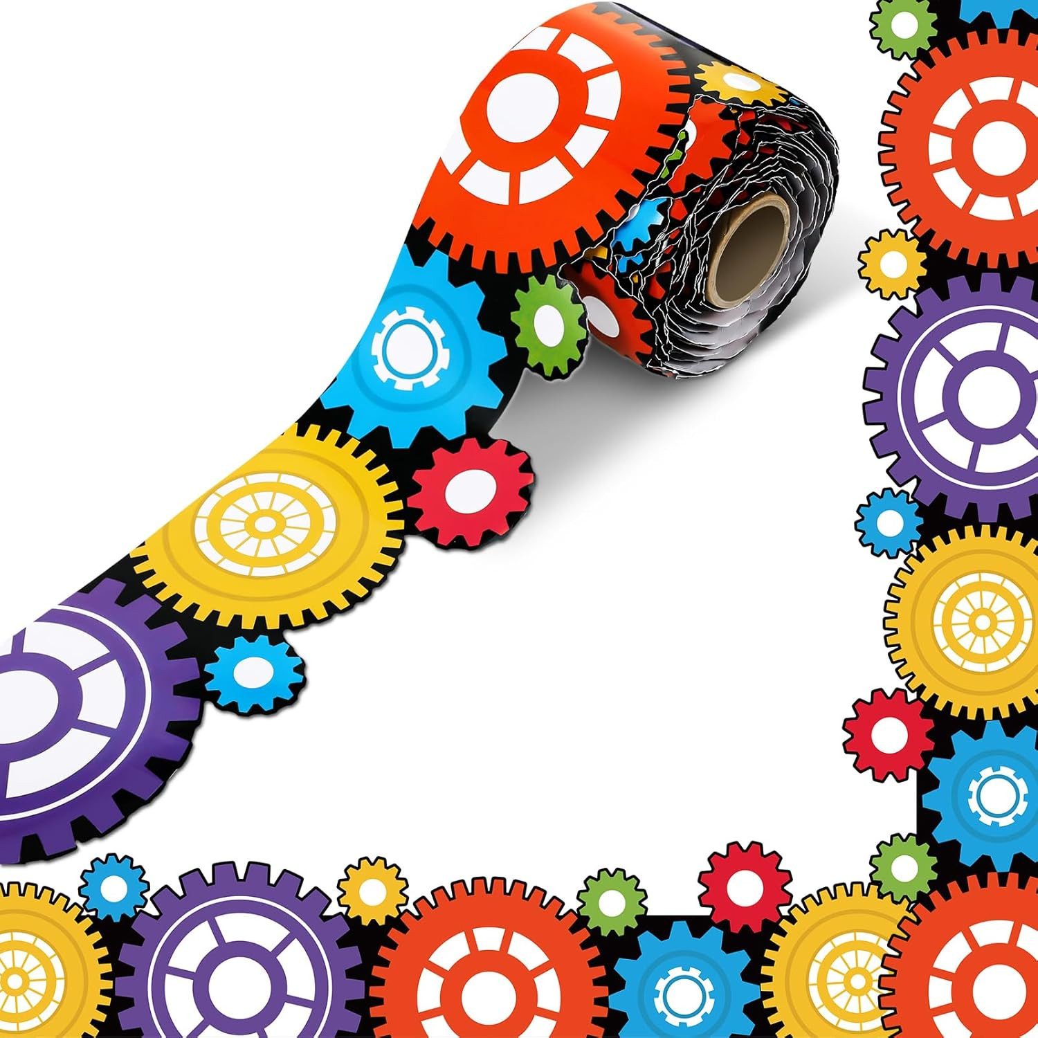 68 Ft Gears Bulletin Board Borders Engineering Science Classroom Decor for Bulle