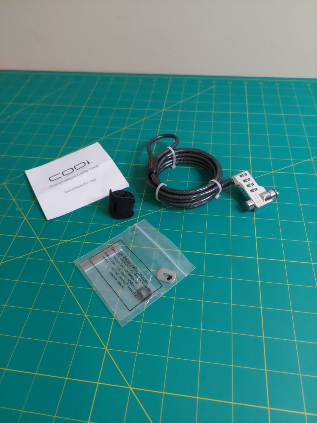 CODI Security Laptop Combination Cable Lock A02003 New NIB Steel Black Notebook