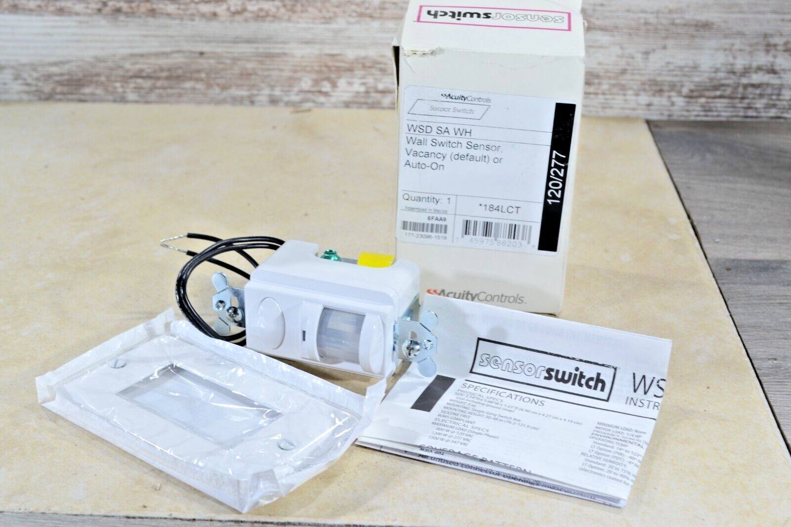 Sensor Switch Motion Detector Switch WSD PDT WH  120/277VAC