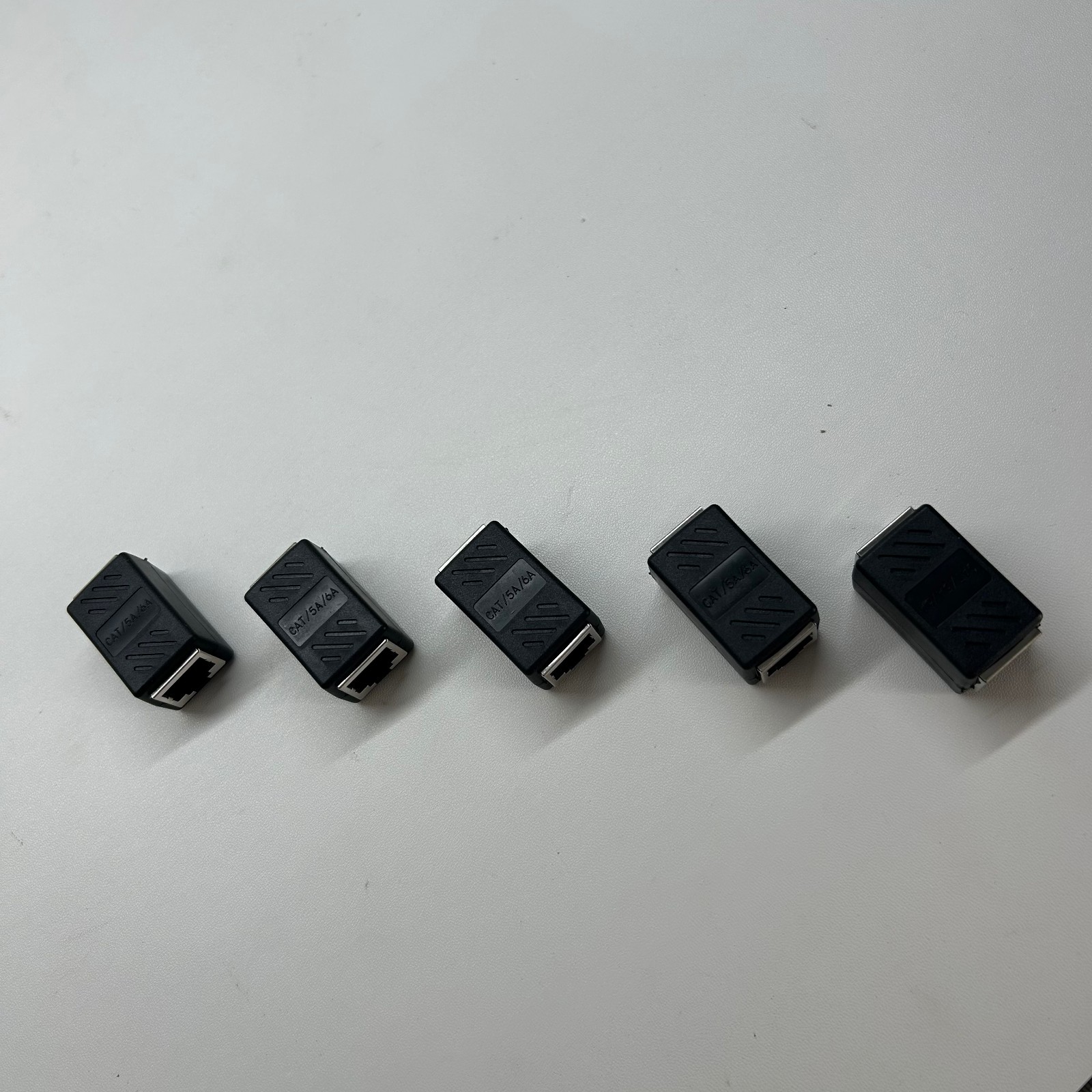 5pcs RJ45 Inline Coupler Cat7/Cat6 Ethernet Network Cable Extender Connector
