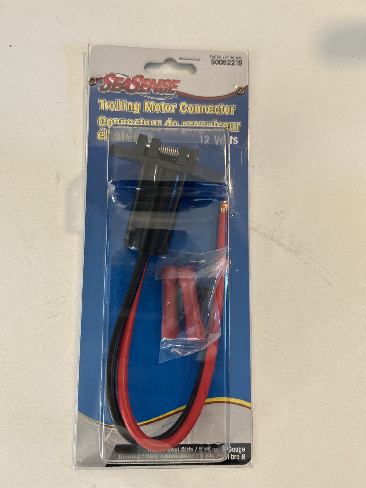 SeaSense 50052219 Male Boat Side Trolling Motor Connector 2 Prong 2 Wire 12 V