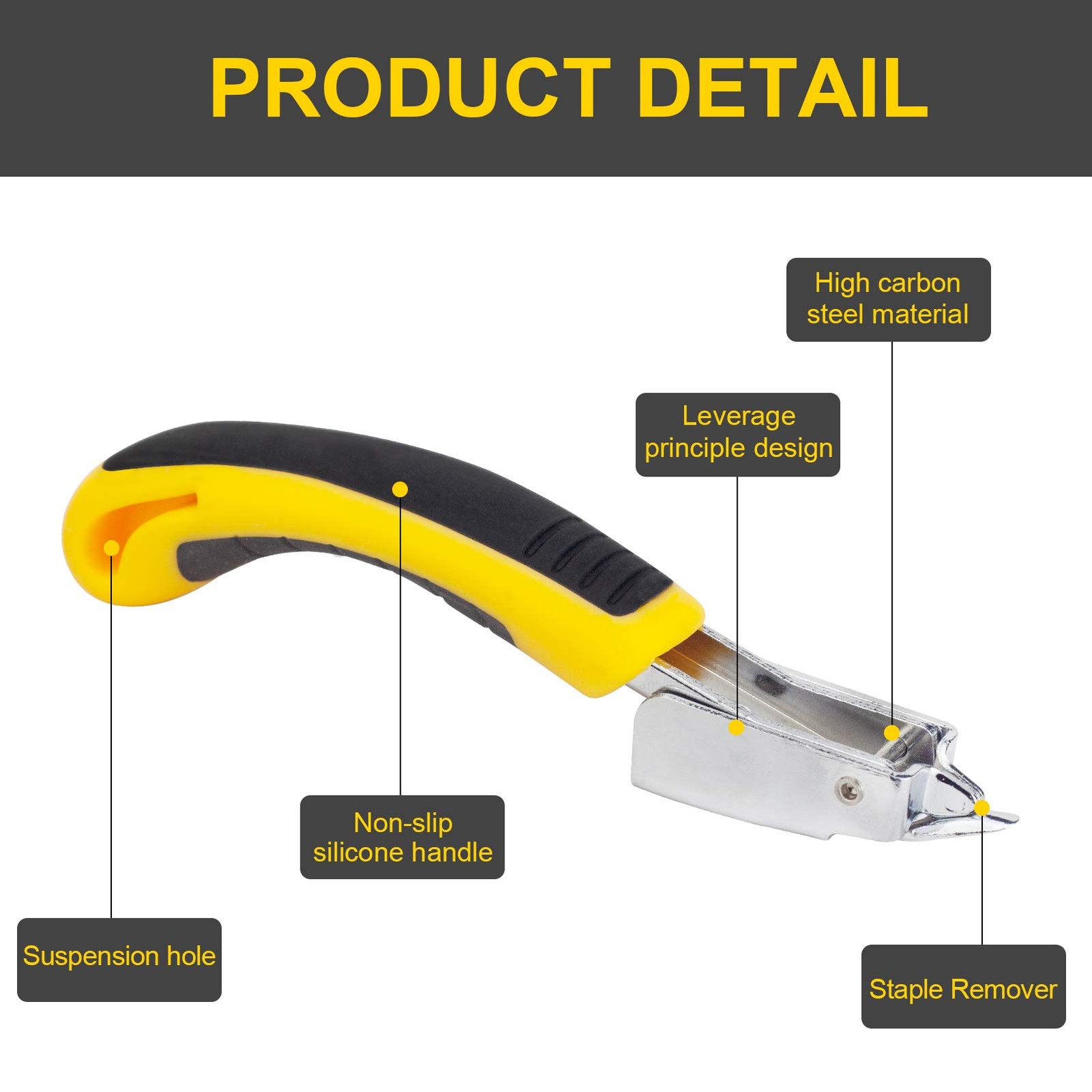 Staple Remover, Staple Puller Tool with Ergonomic Handle, Upholstery