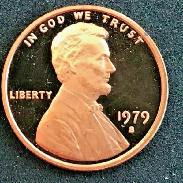 1979 P D S, Type 1 Lincoln cent Gem Proof & Cello (3 coins)