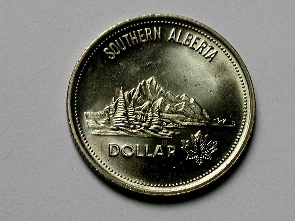 Southern Alberta 1975 Trade DOLLAR Token with Lethbridge Canada Games Sportsplex