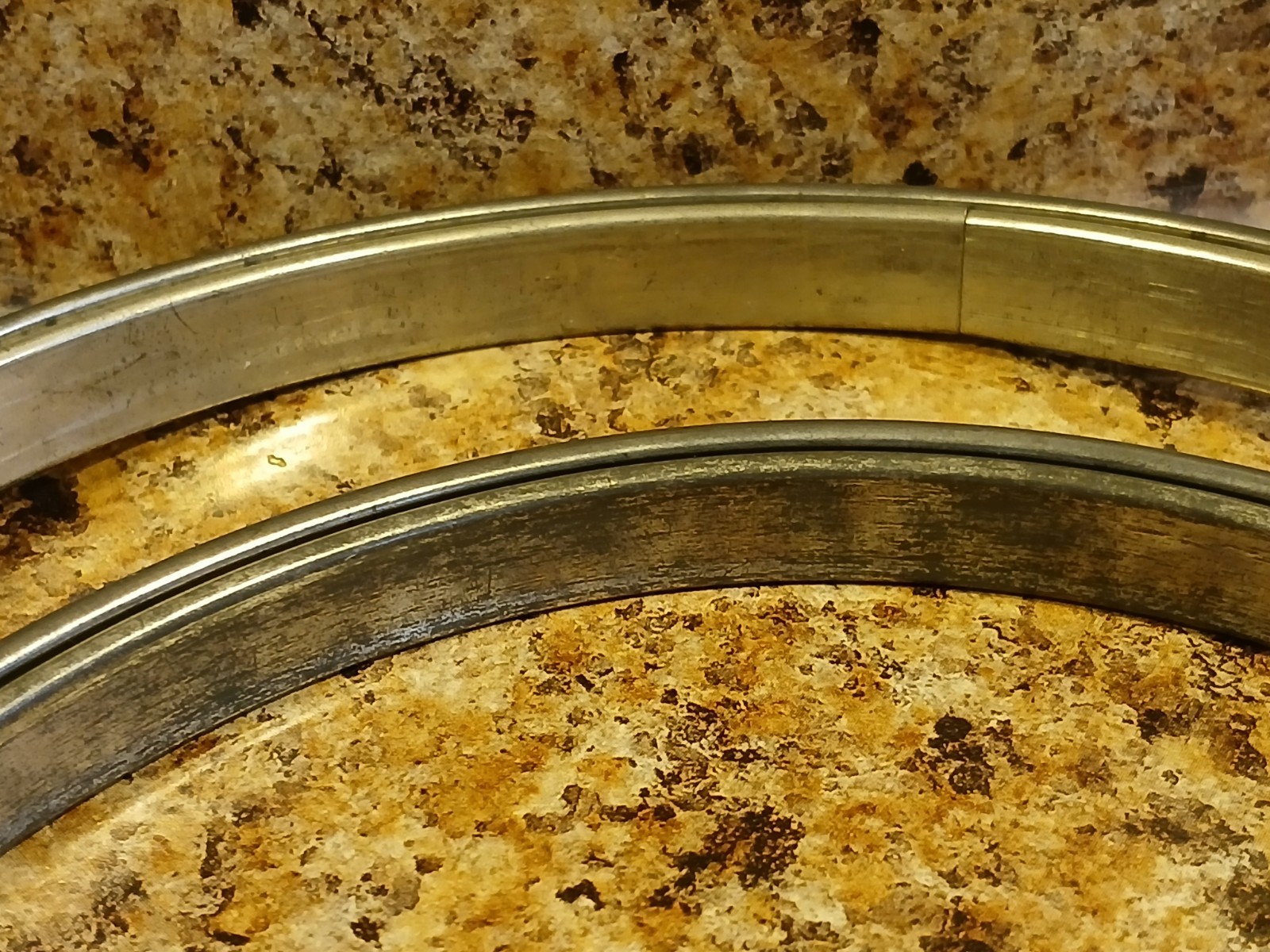 VTG Embroidery Hoops 6" Round Metal / Cork-Lined / Spring Tension / Set of 2 USA