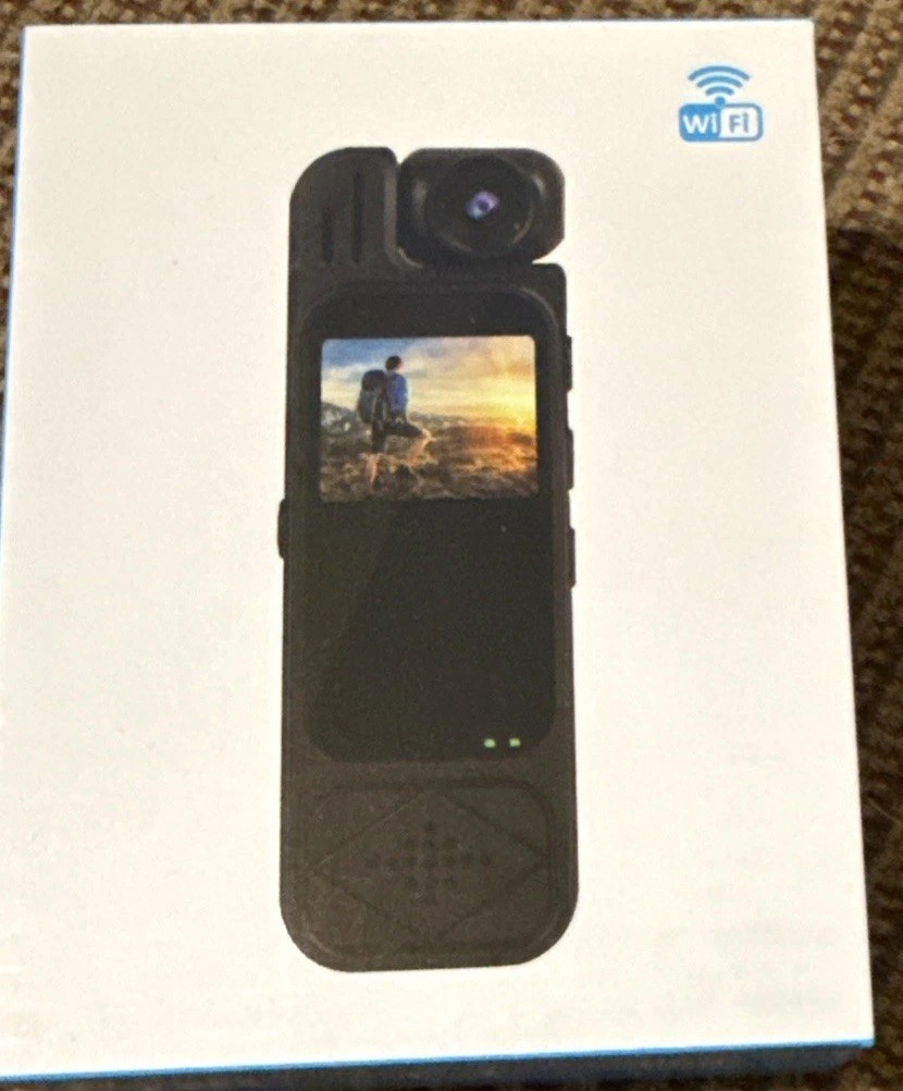 1080P or 2K HD portable mini body camera w/ infrared night vision, Rotating Lens