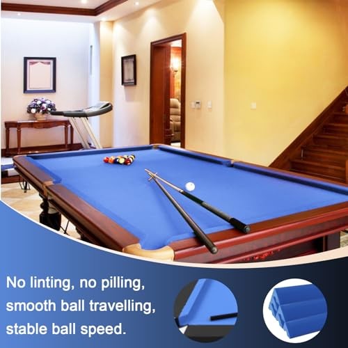 8ft Pool Table Replacement Kit, Pool Table Bumpers (Set of 6) BULE WITH CLOTH