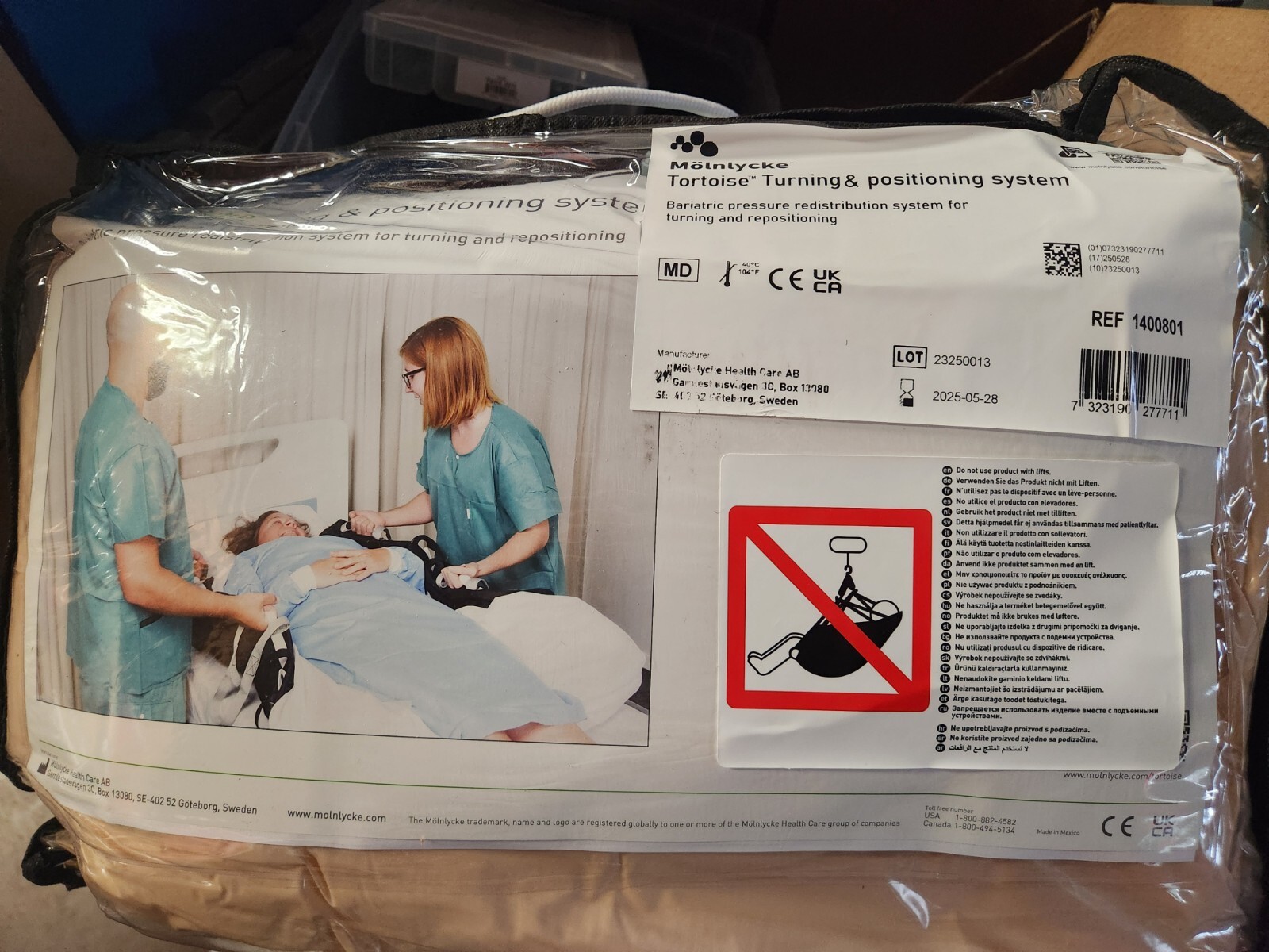 1400801 Mölnlycke Tortoise Turning and positioning System Kit 25X36"  & 16X30"