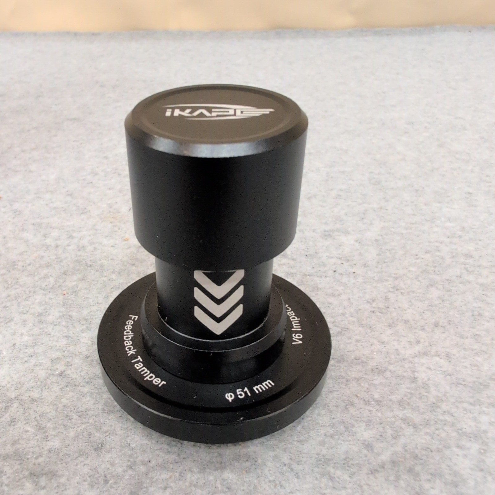 IKAPE V6 Impact Feedback Tamper 51mm Espresso Calibrated Spring Loaded Black