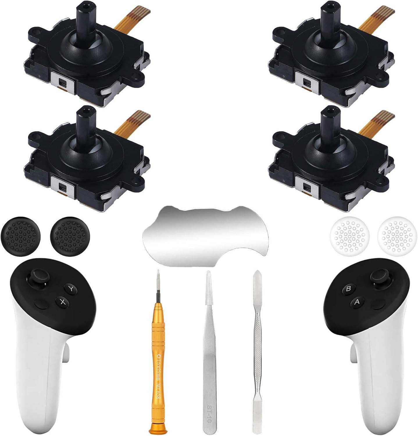 4 Pack Joystick🌟Replacement🌟Kit for Meta Quest 3 Controller(12 in one)🌟🌟🌟