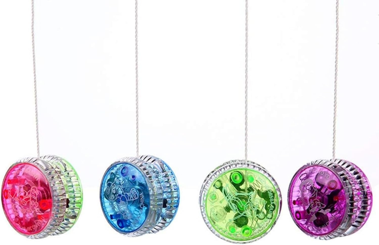 LED Light Up Yo Yo Yoyo for Kids Beginner Yo Yo 4 Pack (4 Pack LED Light Up Yo Y