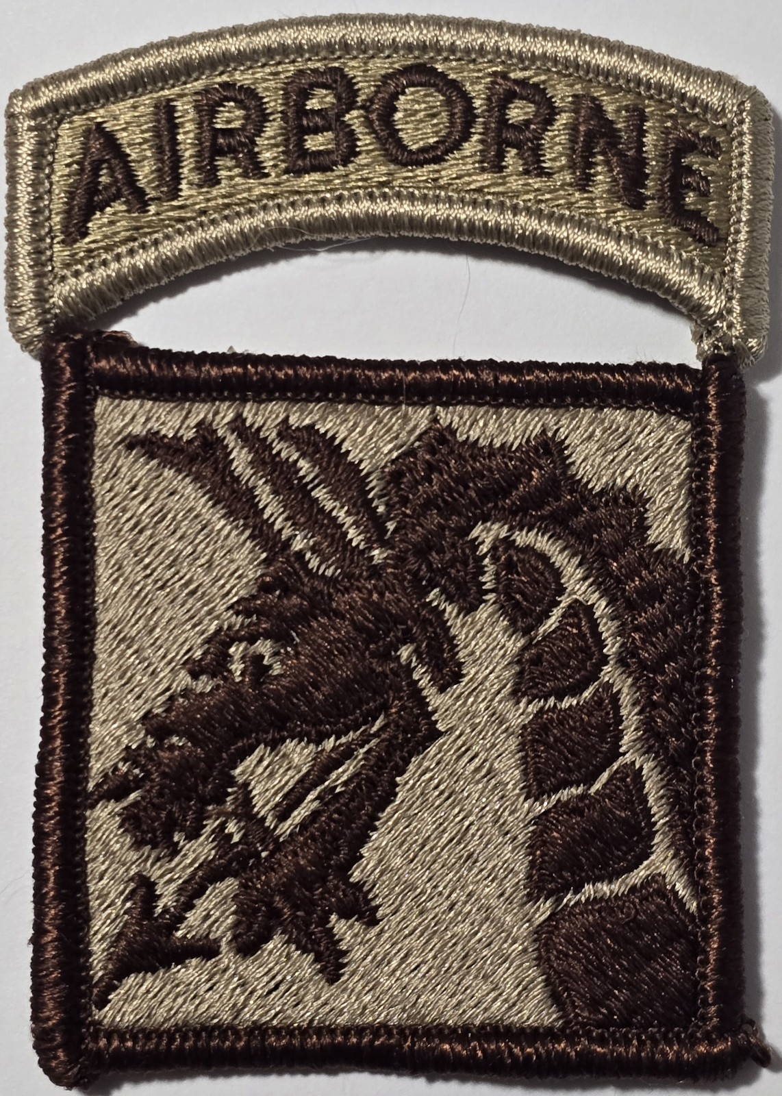 US ARMY 18th AIRBORNE CORPS uniform DESERT BDU patch set 3.25" w/ tab DRAGON ORG