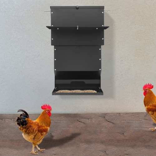 Hanging Automatic Deer Feeder with Lid Gravity Feeders Box Outdoor Weatherproof
