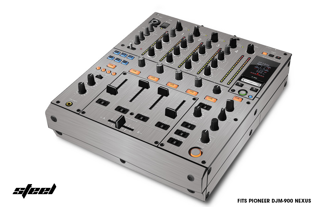 Skin Decal Wrap for PIONEER DJM-900 DJ Mixer CD Pro Audio DJM900 Parts - STEEL