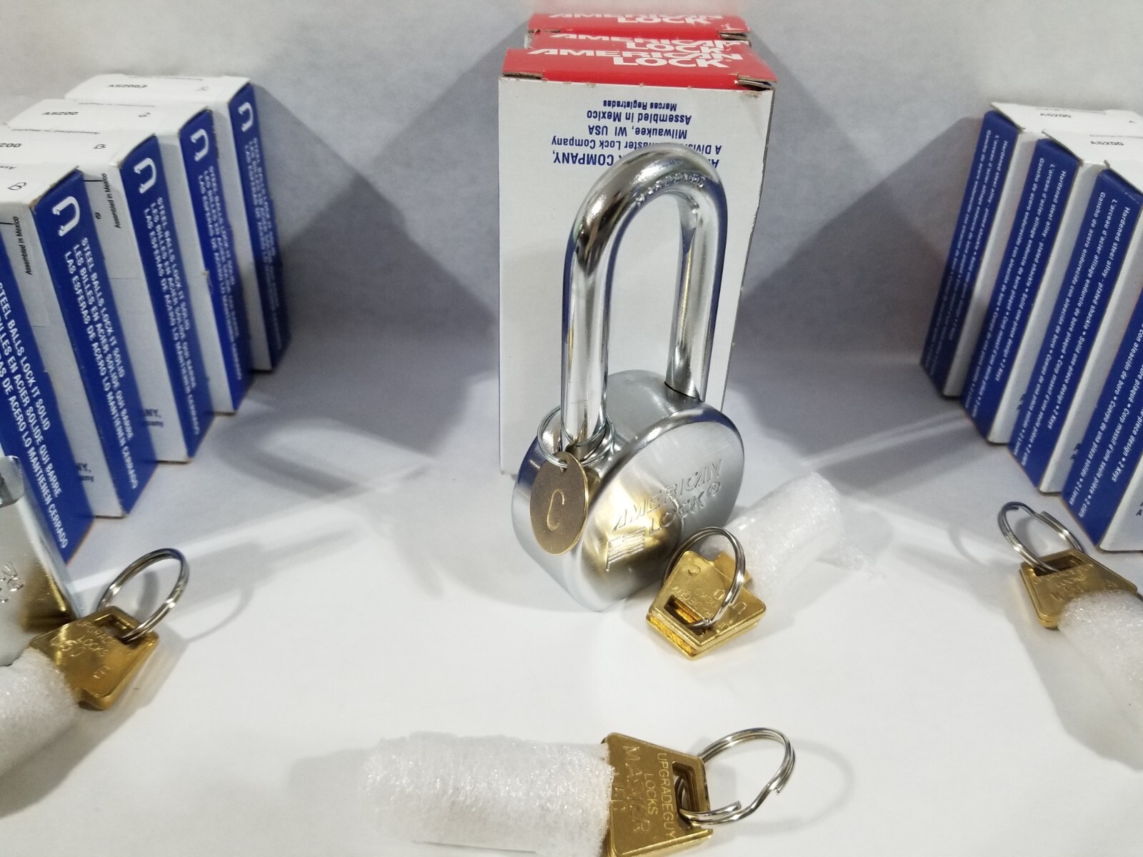 13 Master Keyed Padlocks, Great For Commericial Use, 3 Sub Groups with ID Tags