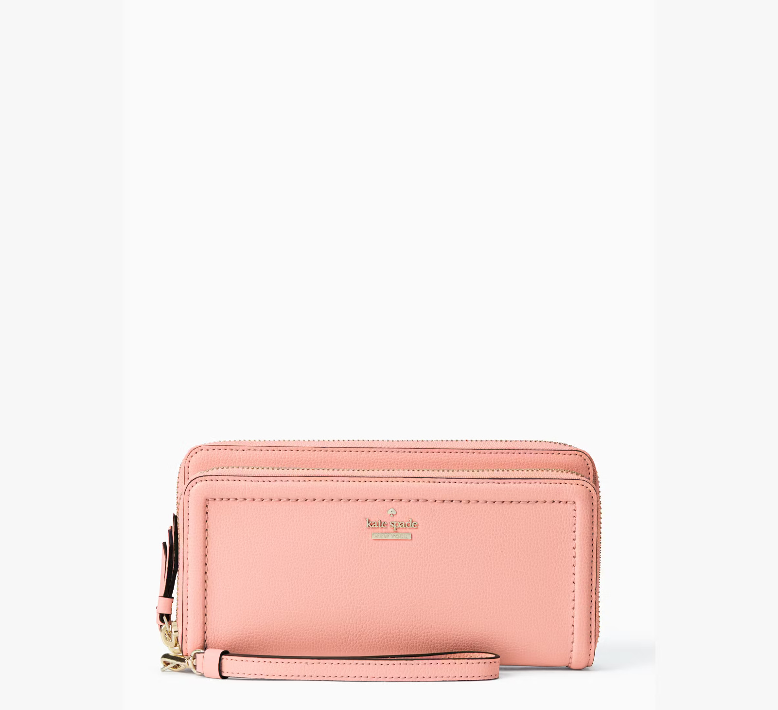 KATE SPADE  Anita Double Zip Wristlet Wallet Madison Staci wallet pink Leather
