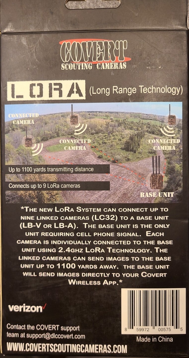 Covert Wireless Long Range 9-Camera Base Unit - LB-V Lora Base Verizon - CC5755