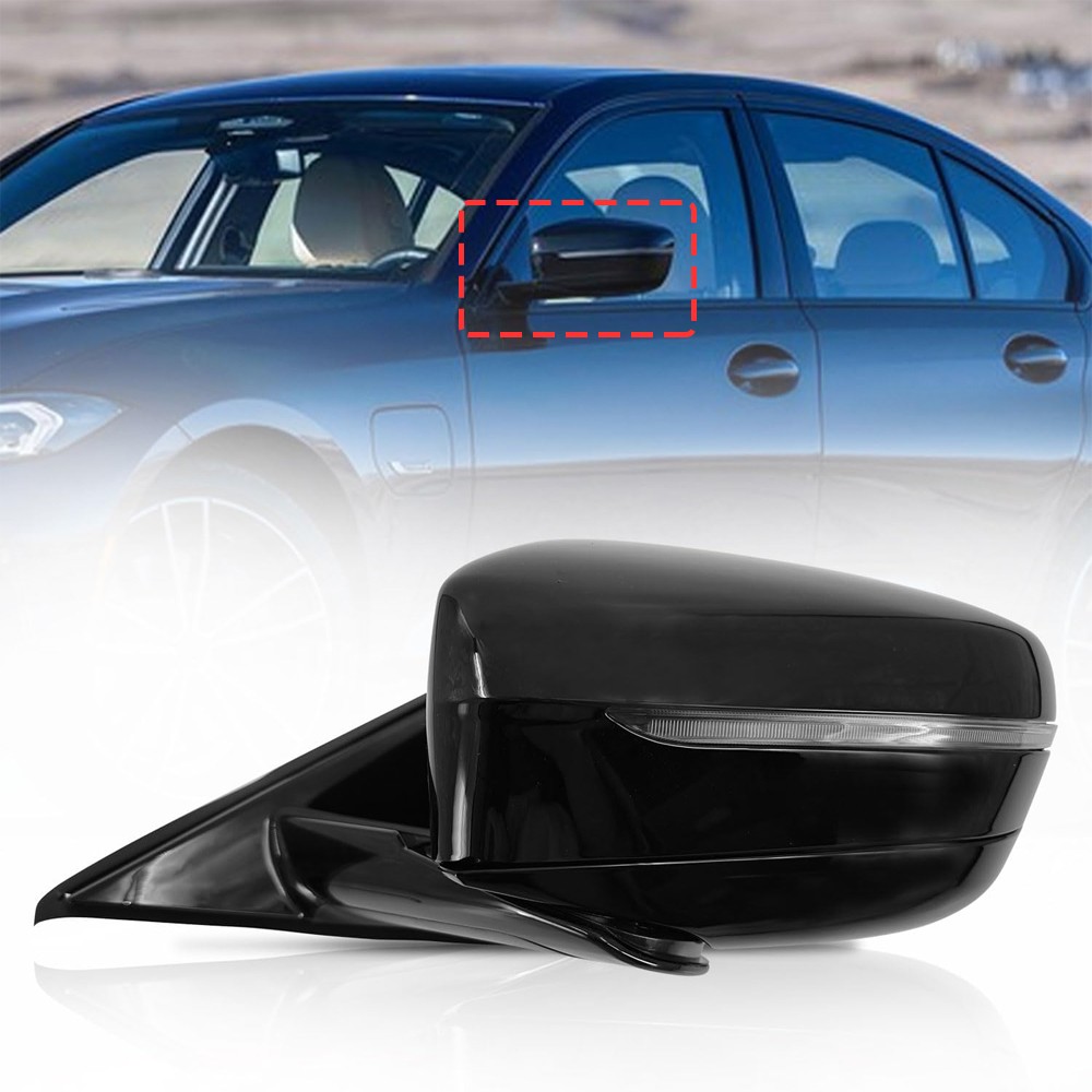 Left Driver Side Mirror With Blind Spot Heated For 2019-2023 BMW 320i 330i 330e