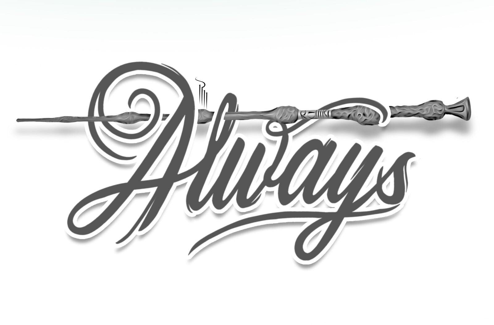 1.5" x 3"  Harry Potter  'Always' Glossy Sticker