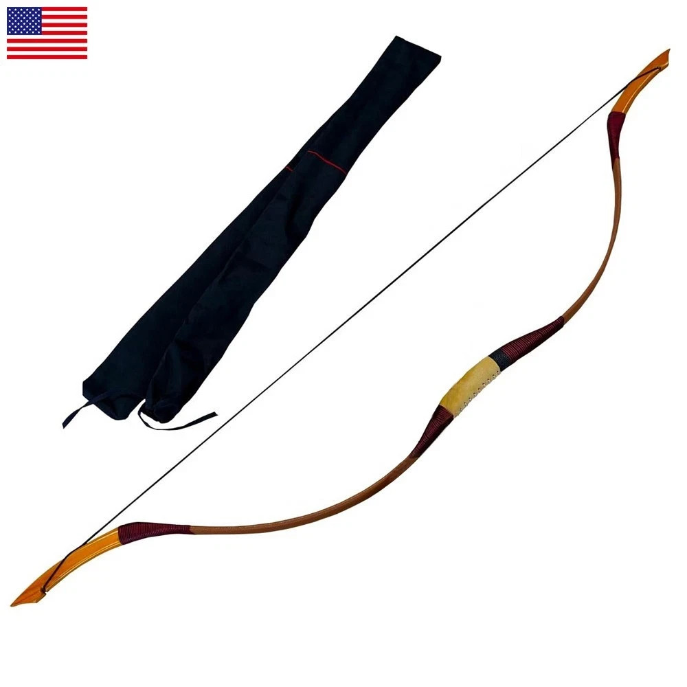 AF 60" Traditional Bow Han Short Bow 30-50lbs Recurve Bow For Adult And Youth
