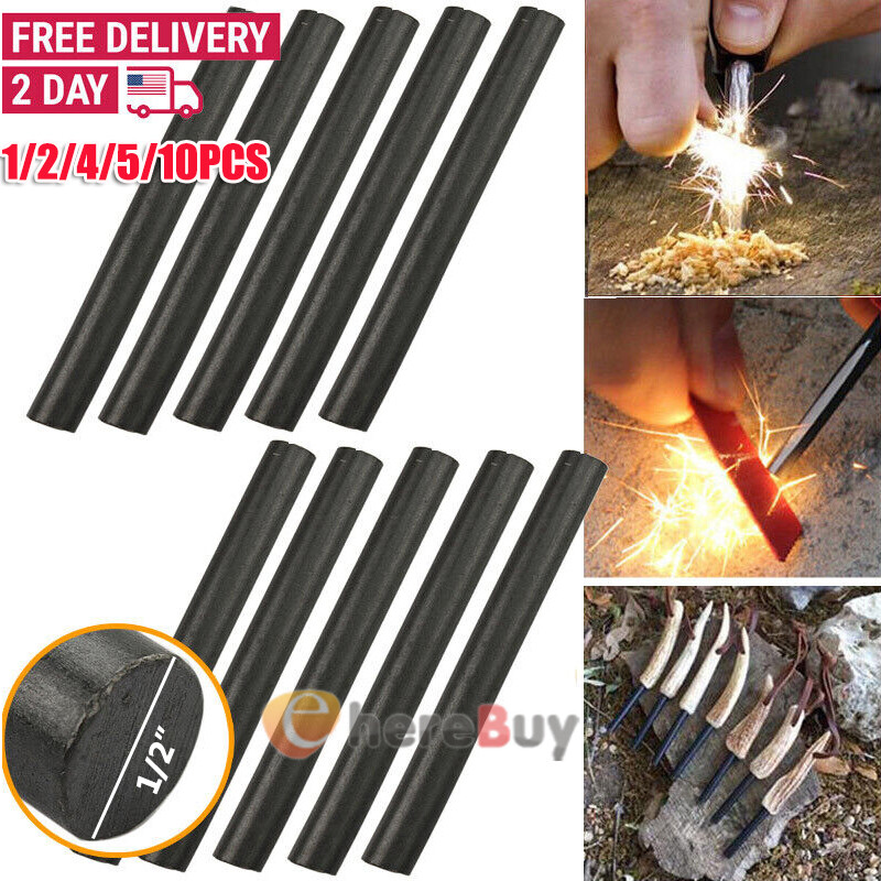 1-10 PCS Magnesium Camping Emergency Survival Fire Starter Flint Lighter Stone